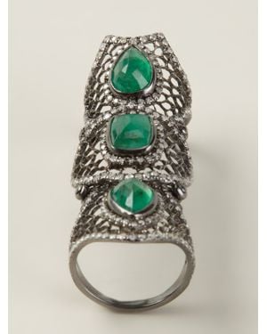 Loree Rodkin Spider Web Bondage Ring - Green