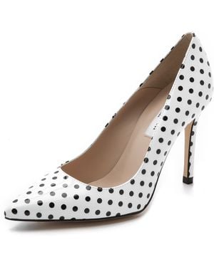 LK Bennett Fern Polka Dot Pumps - White/Black Polka Dot