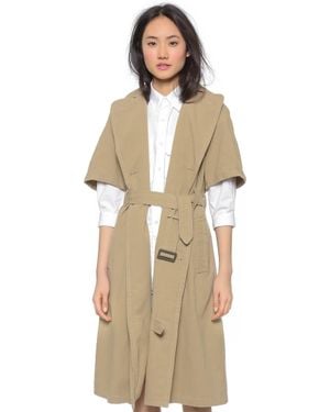NLST Short Sleeve Trench Coat - Khaki - Natural