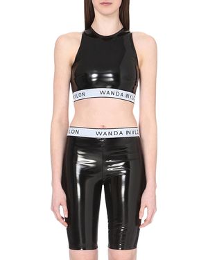 Wanda Nylon High-shine Sports Bra - Black