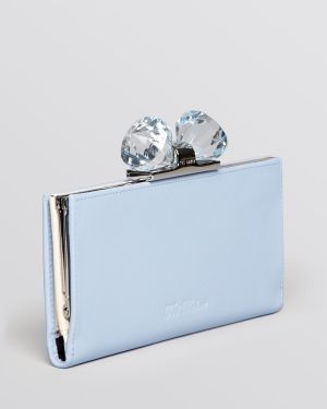 Ted Baker Wallet Crystal Bow Matinee Continental - Blue