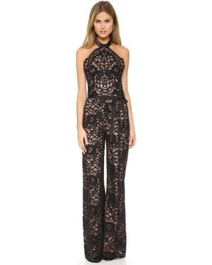 Alexis Rene Jumpsuit - Black Lace