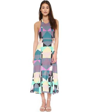 Mara Hoffman Tie Back Cutout Dress - Purple
