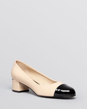 Delman Cap Toe Pumps - Livia - Black