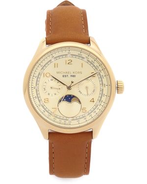 Michael Kors Amelia Moon Phase Watch - Gold/Brown