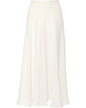 Elie Saab Silk-blend Crepe Maxi Skirt - White