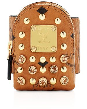 MCM Studded Visetos Bracelet - Brown
