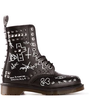 Dr. Martens Graffiti Print Boot - Black