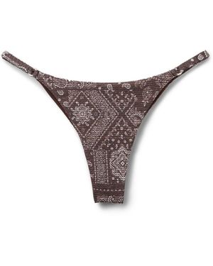 Calzedonia Brazilian-Bikinihose Paisley - Mehrfarbig