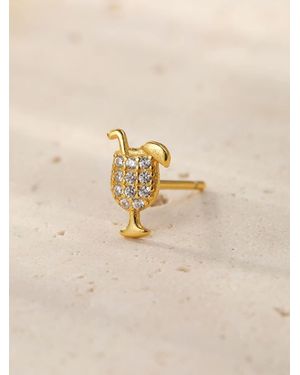 Hey Happiness Ohrringe Cheers Charm - Mettallic