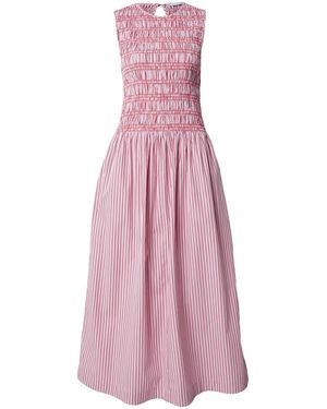 Tommy Hilfiger Kleid Stripe Smock Sleeveless Fit And Flare Maxi - Pink