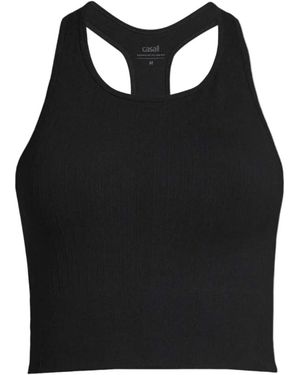 Casall Sporttop Multi Rib Seamless Padded Sports Top - Schwarz