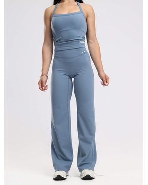 neverover Leggings Everyday Wide Leg Leggings - Blau