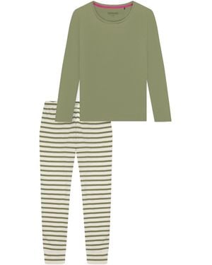 Schiesser Pyjama Casual Essentials - Grün