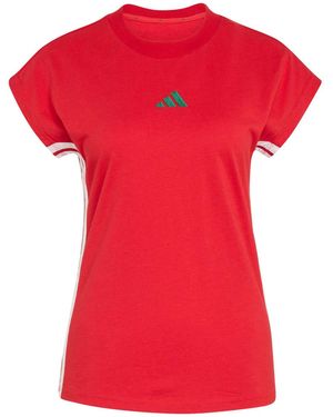adidas Funktionsshirt Essentials 3-Stripes Single Jersey - Rot