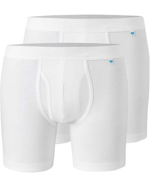 Schiesser Boxershorts Long Life Cotton - Weiß