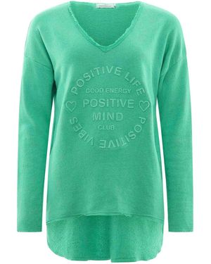 Zwillingsherz Sweatshirt Positive Mind - Grün
