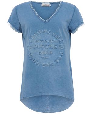 Zwillingsherz T-Shirt Positive Mind - Blau
