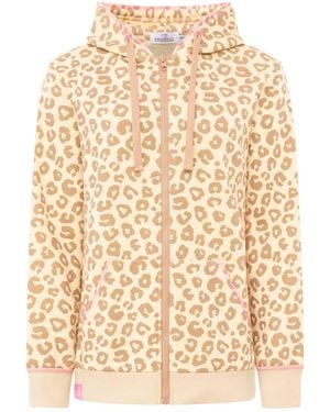 Zwillingsherz Kapuzensweatshirtjacke Hoodiejacke Soft Leo - Natur