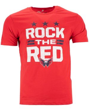 Fanatics Shirt Iconic Hometown Graphic Washington Capitals Rock The - Rot