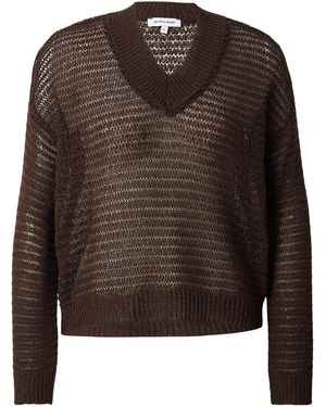 MORE&MORE Pullover Ajour - Braun