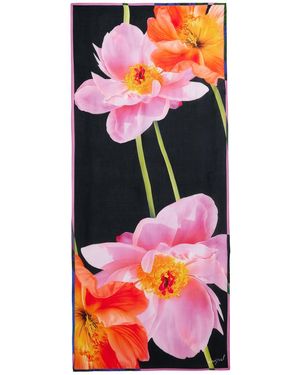 Desigual Foulard Lilie, Viskose, Schwarz - Pink