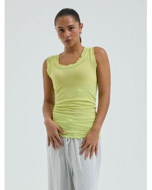 Seamless Basic Top Flounce - Grün