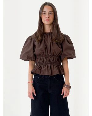 TeeShoppen Top Valentina - Braun