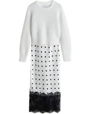 Next Strickkleid - Weiß