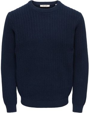 Only & Sons Pullover Onstheo - Blau