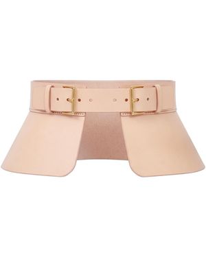 Haute Cuir Gürtel Peplum Corset Belt - Natur