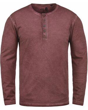 Solid Rundhalsshirt 'timur' - Rot