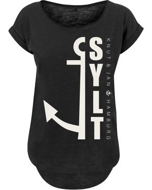 F4NT4STIC Shirt 'Sylt Anker Knut & Jan Hamburg' - Schwarz