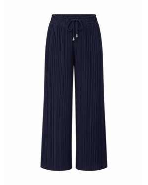 Worldclassca Bügelfaltenhose Damen Plissee Sommer Hose - Blau