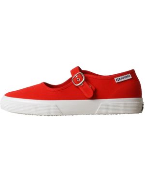 Superga Ballerina Ballerinas Mit Riemchen Leggera - Rot