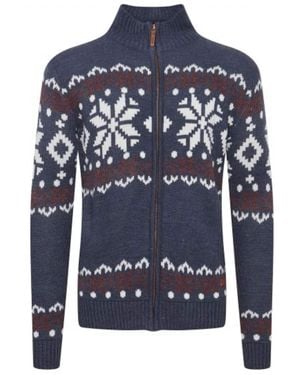 Solid Strickcardigan 'noran' - Blau
