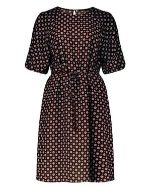 Zero Casual-Kleid Mit Bindegürtel - Schwarz