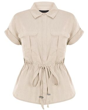 FRESHLIONS Kurzarmbluse Zoey - Natur