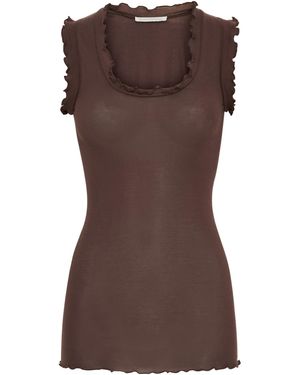 Seamless Basic Top Flounce - Braun