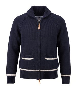 Sebago Strickjacke Portclyde Dk Whiteantique - Blau