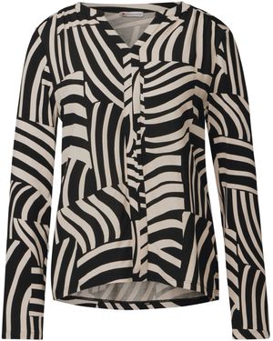 Street One Bedrucktes Shirt - Schwarz