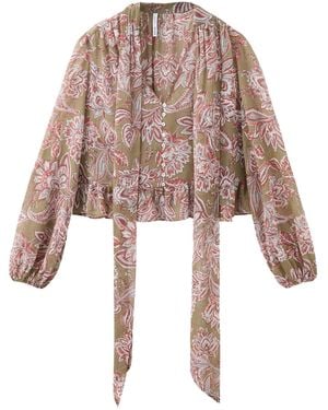 Mango Bluse Curry - Natur