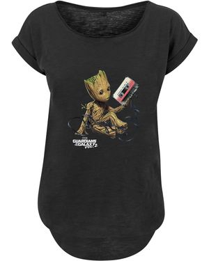 F4NT4STIC T-shirt 'marvel guardians of the galaxy vol2 groot tape' - Schwarz