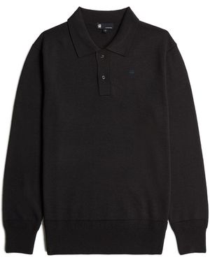 G-Star Pullover Premium Core Dunda Polo Knit - Schwarz
