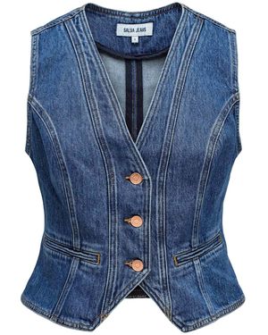 Salsa Jeans Weste - Blau