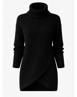 Worldclassca Pullover Rollkragen Pullover Lang - Schwarz