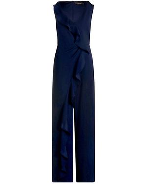 Vera Mont Jumpsuit Mit Volant - Blau