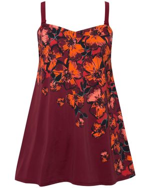 Ulla Popken Badeanzugkleid - Rot