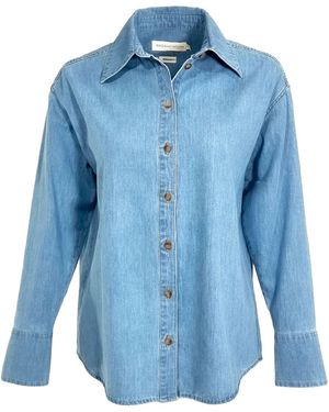 ORGANICATION Bluse - Blau