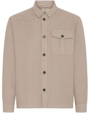 Solid Langarmhemd Sdugden - Natur